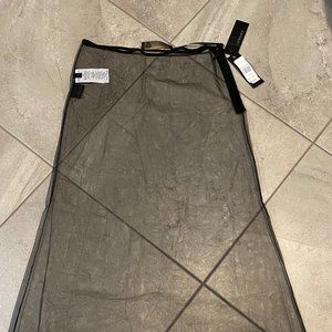 Versace Blk Equality Embroidered Tulle Midi Skirt!